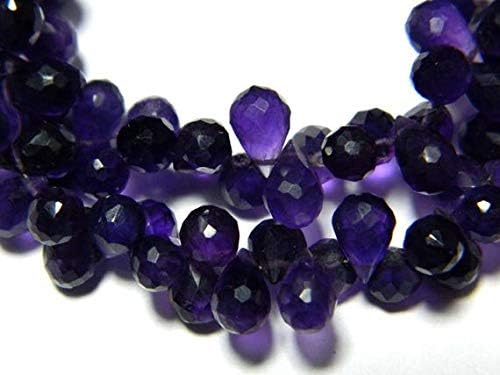 Amethyst Briolette, African Amethyst, Faceted Tear Drop Beads, 5x8mm 10 inch Full Strand Code-HIGH-48425