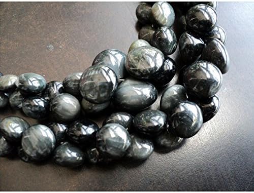 Cats Eye Bead, Black Cats Eye, Briolette Beads, Onion Briolette, 5mm To 8mm Each, 4.5 Inch