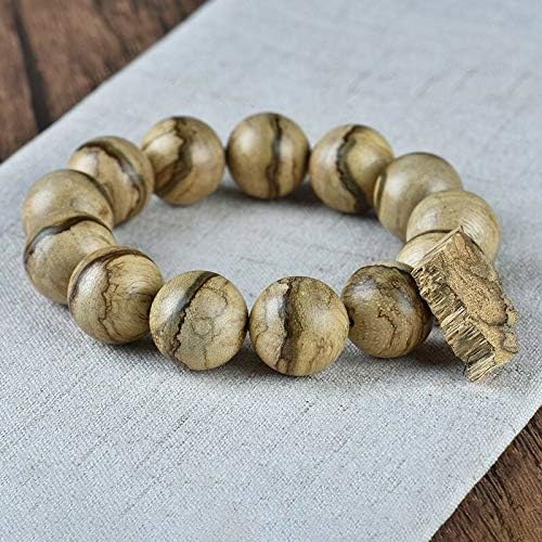 GLW Tarakan Genuine Natural Wild Agarwood Aloewood MALA Prayer Beads 16mm # 4705