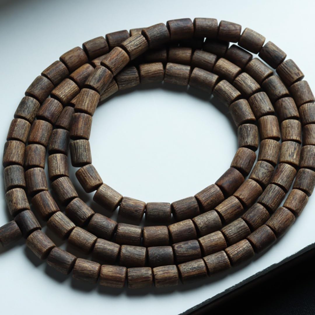 Vietnam Nha Trang Red Clay White Aquilaria Agallocha Agarwood Bracelet Beads 7 * 9mm 108 Pieces Honey-Scented Cool Sweet Sinking Grade