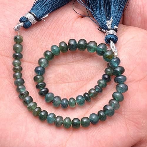 13 inch Strand of Natural gem Grandidierite, 5-6mm rondelle Smooth Beads for DIY Jewelry Making. | Beads_03825