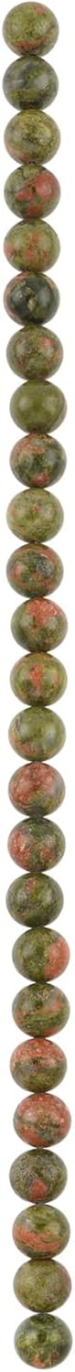 Bead Landing Unakite Round Beads, 10mm, 12 Pack