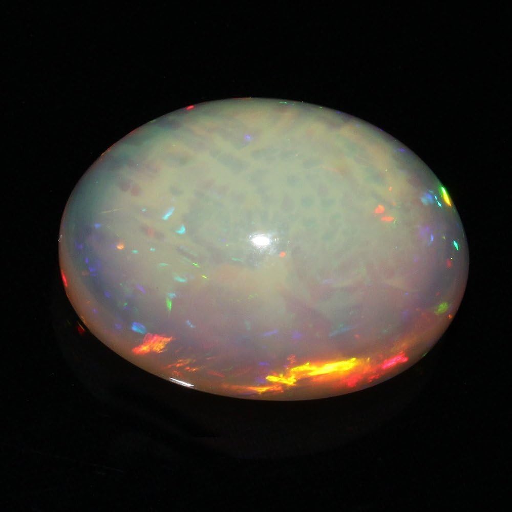 Natural Ethiopian Welo Fire Opal Huge Size: 20x26.5 mm Cabochon
