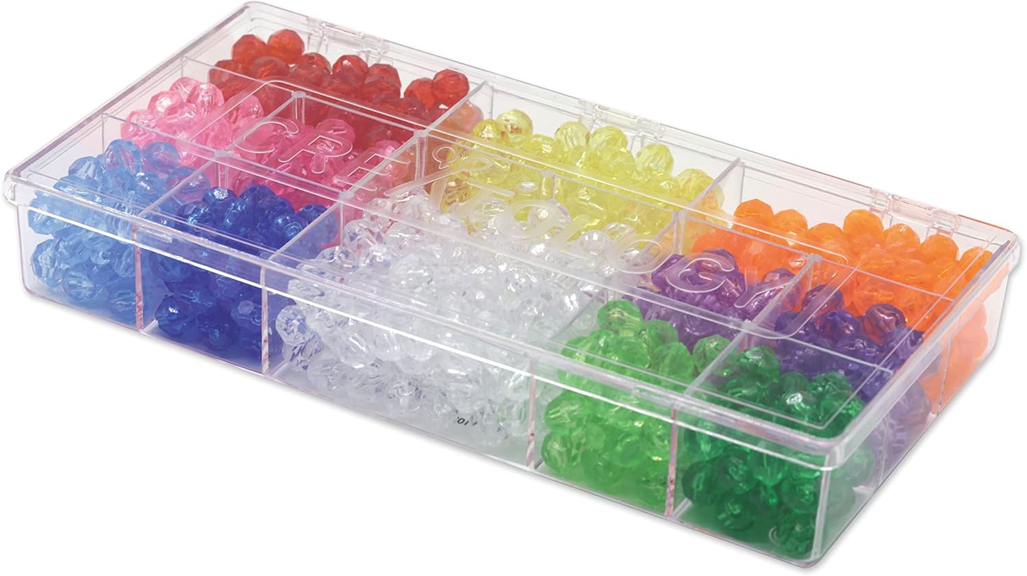Creatology Multicolor Faceted Plastic Beads, 9 Packs: 610 ct. (5,490 Total), 9mm x 9.5mm
