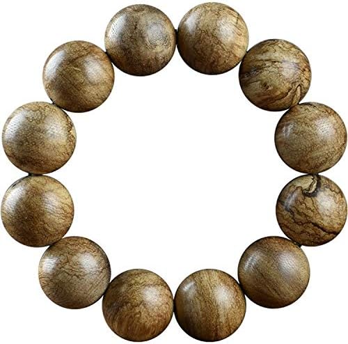 GLW Tarakan Genuine Wild Agarwood Aloewood 18 Mm Prayer Beads MALA Meditation #4918