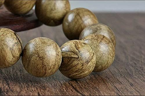 GLW Tarakan Genuine Wild Agarwood Aloewood 18 Mm Prayer Beads MALA Meditation #4918