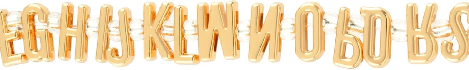 Bead Landing Gold Alphabet Metal Beads – A–Z Zinc Alloy Beads in Assorted Sizes for Jewelry Making, Crafts & Personalization, 12 Pack