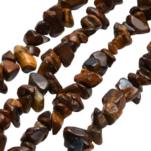 Natural Tiger Eye Chip Beads 32” Jewelry Making 50 Strand CHIK-STRD-87894