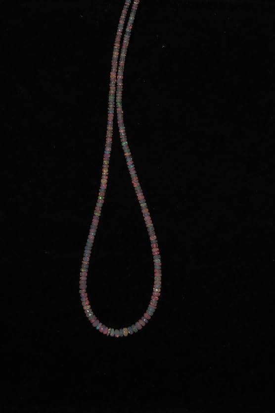 Ethiopian Welo Opal Bead Opal Rondelle Beads 3-5 mm Opal Cut Beads Multi Fire Opal Beads AAA+ Ethiopian Opal Faceted Rondelle Beads for Making Jwelery