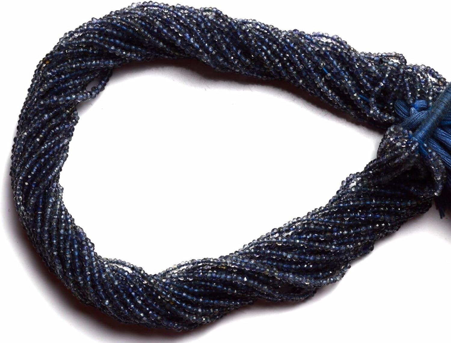 13 inch Strand of Natural gem Iolite, 2.5mm Rondelle Faceted Beads for DIY Jewelry Making. | Beads_04855