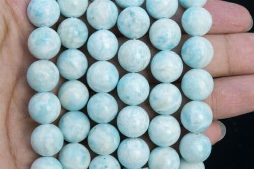 Full Strand 12MM Genuine Natural Aqua Blue Hemimorphite Beads Grade AAA Round Loose Beads Fast Free Supply