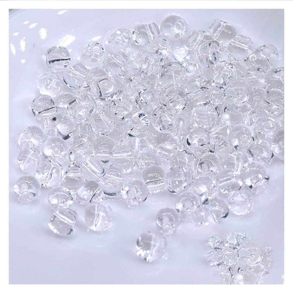 30PCS Glass Beads, with Elegant Effect,can be Used As DIY Decorative Materials for Clothing Art,Hat Decoration, Jewelry Clasps.(Transparent)