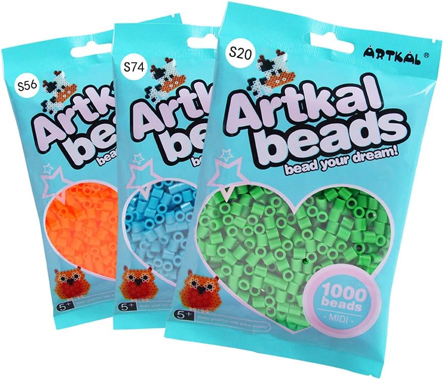 ARTKAL Iron Beads 1000pcs Fuse Beads 5mm Melty Beads, 30 Colors, 30 Pack