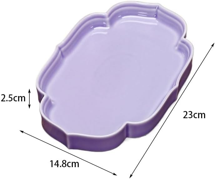 Tray Ceramic Tea Tray Tea Tray Dry Tea Table Tea Table Afternoon Tea Snack Tray Snack Fruit Tray Tea Tray Serving Trays(A)