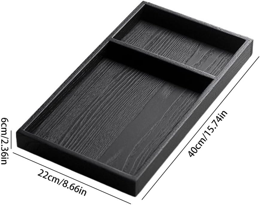 Tray Simple Tea Table Solid Wood Tea Tray Living Room Compartment Snack Dried Fruit Coffee Dessert Tray Serving Trays