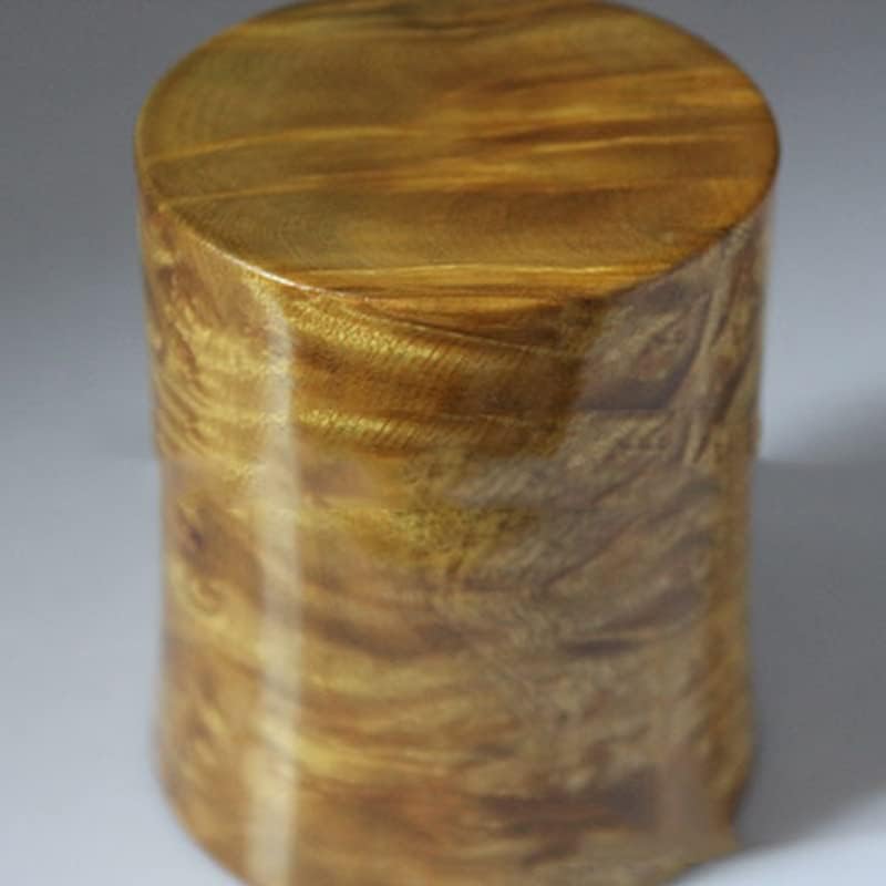 Mascot Wooden Crafts Wood Carving Art Wood Decoration Artwork 金丝楠水波纹笔筒 文房四宝木笔筒楠木礼品 黄金樟大叶楠(随机发)