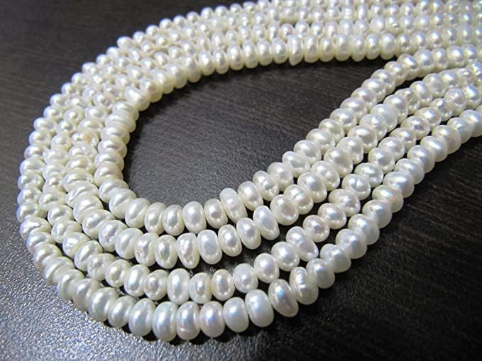 Hanumat Gems Lot of 10 Strands 3mm Fresh Water Pearl Strand, Gemstone Beads, White Natural Pearl for Jewelry Sold per Strand 15 inches