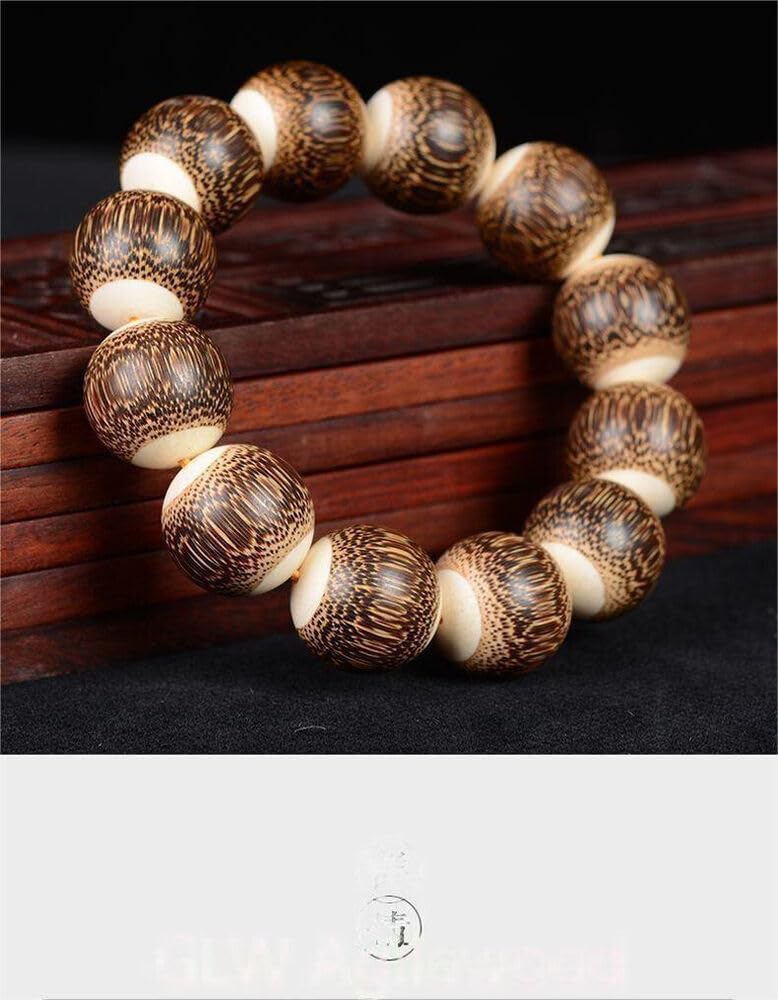 Agarwood 20mm*12 High Density Genuine Wild Bamboo Hand Embed Collecting Buddhist Beads