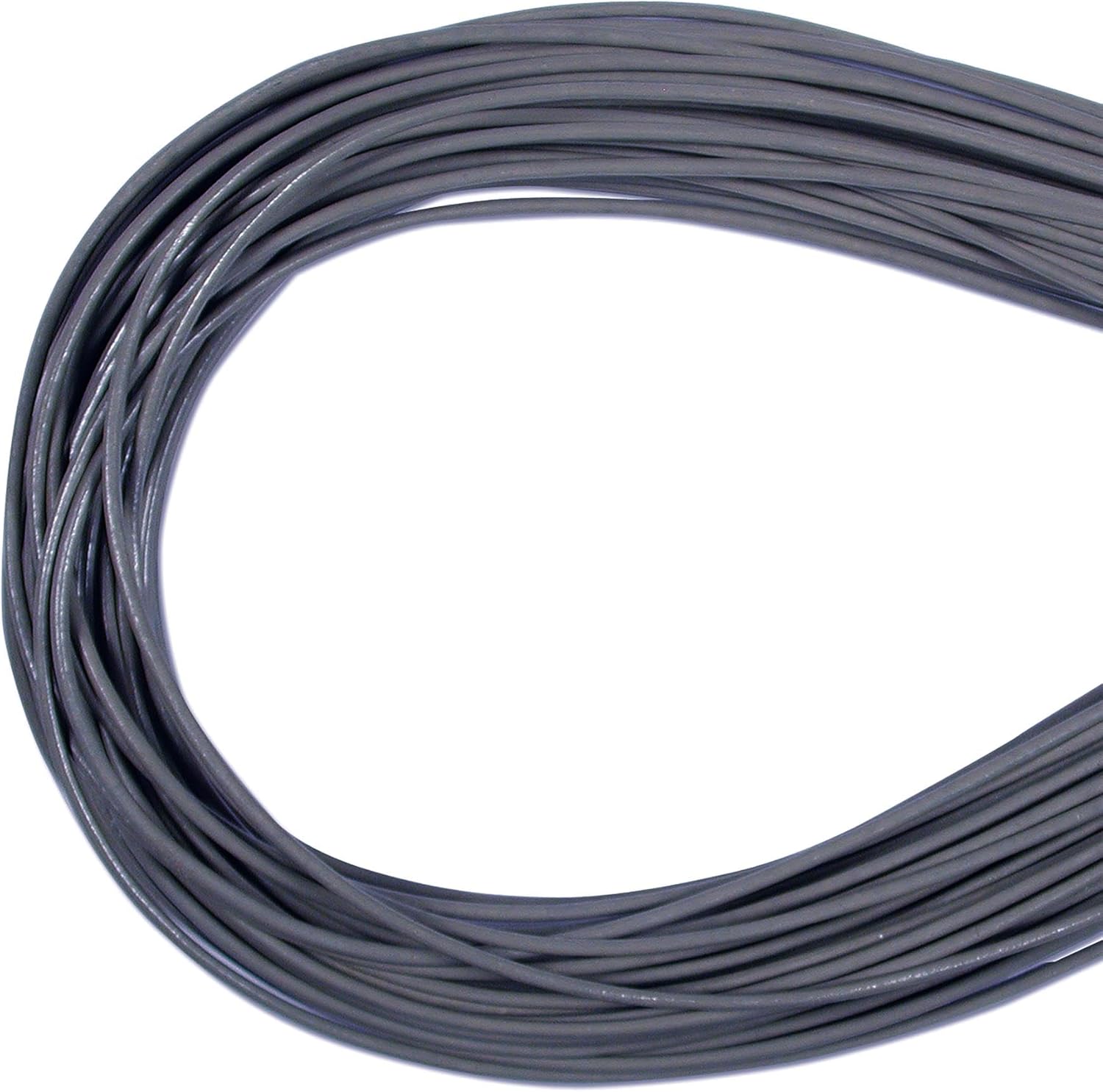 The Beadsmith Greek Leather Cord – Grey Color – 1.5mm Spool – 50 Meters/164 Feet – Leather Thong Ideal for Braiding, Beading, Necklaces, Fine Lacing, Hair Accessories & DIY Jewelry Making