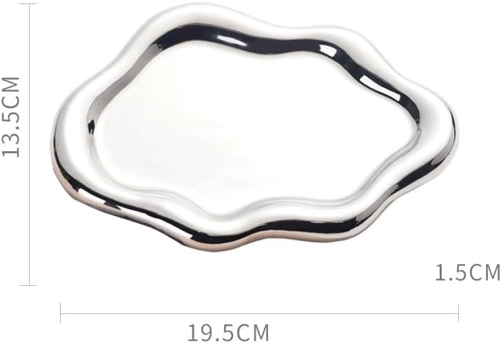 Tray Decor Aromatherapy Jewelry Storage Tray Snack Dessert Tray Ornaments Desktop Storage Tray Food Tray(B)