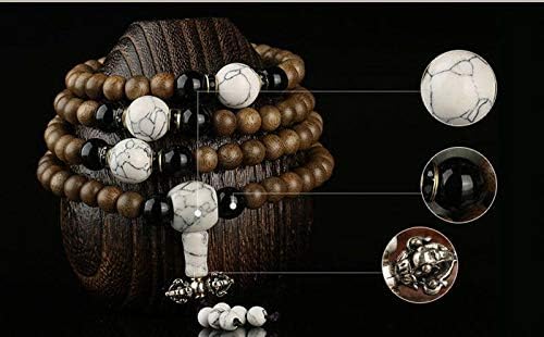 GLW Indonesia Genuine Wild Agarwood Aloewood 7 Mm Malas Meditation Prayer Beads#4950