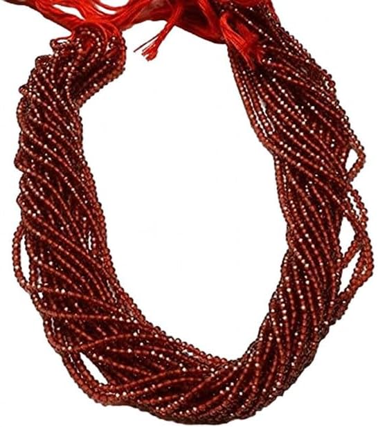 Natural 13 Inches Super RED Garnet Beads Micro Faceted Rondelle Beads 2.5 MM lot of 25 Strands CHIK-STRD-98269