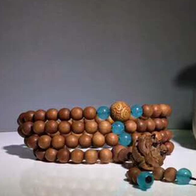 Buddha Beads Bracelets Rosary beads印度老山檀香手串檀香莲蓬108颗 老料念珠男女檀木佛珠情侣手链(沉水6MM老山)