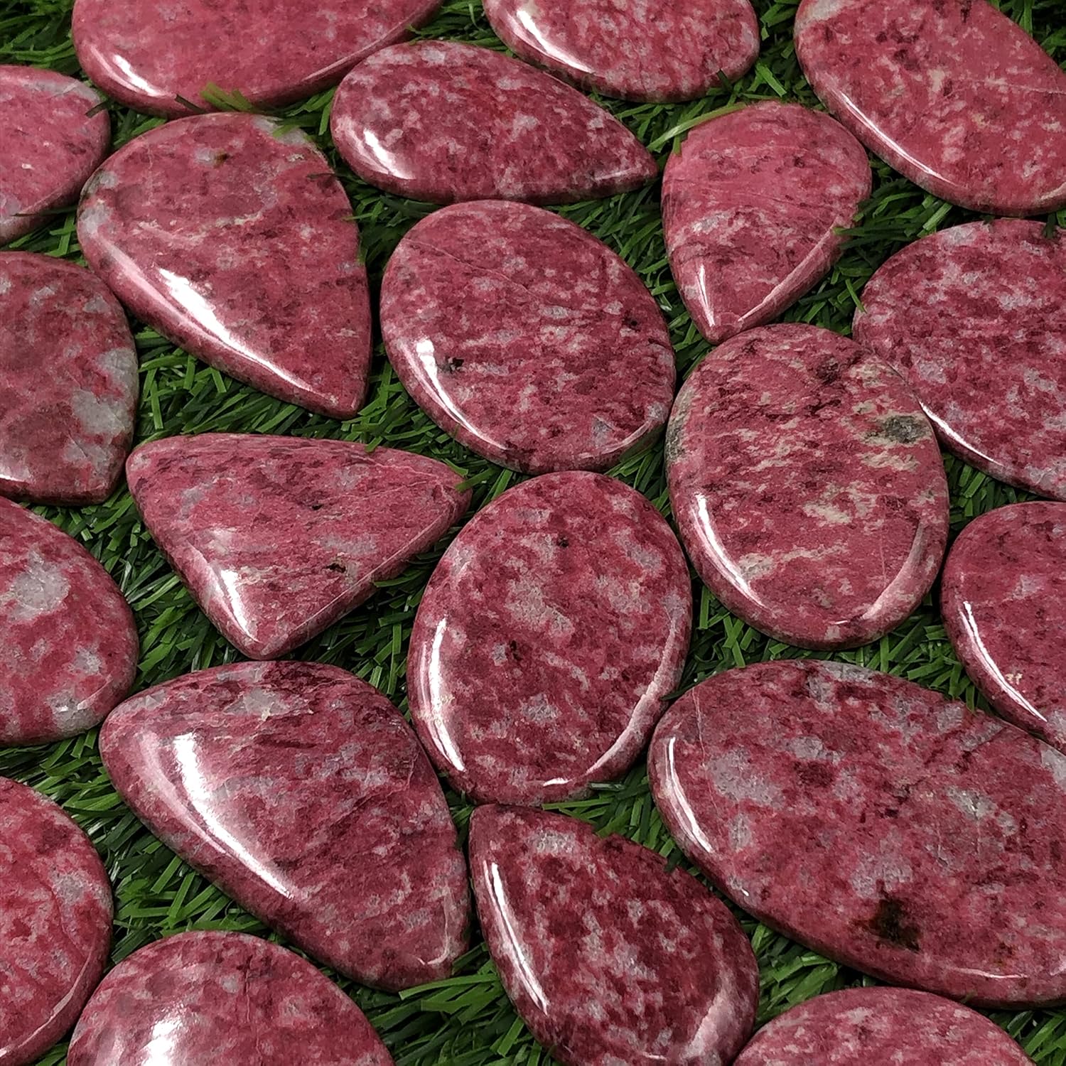 Natural THULITE Gemstone Loose Cabochon Lot For Jewelry Making, Loose Gemstone For Ring, Earring & Pendant Necklace, Jewelry Making Cabochons, Healing Gemstones