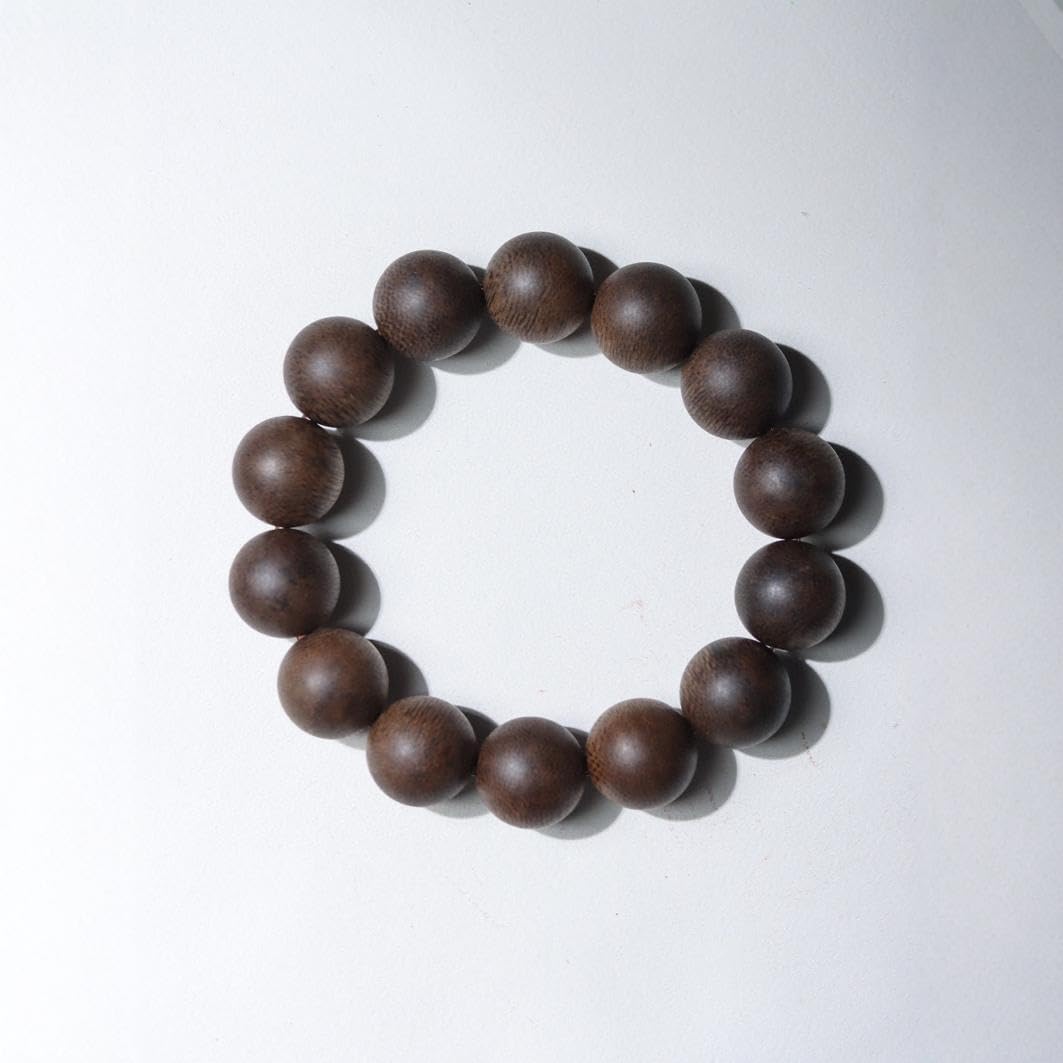 Agarwood Brunei Black Oil Old Material Agarwood String 18mm Buddha Bead Rosary Beads