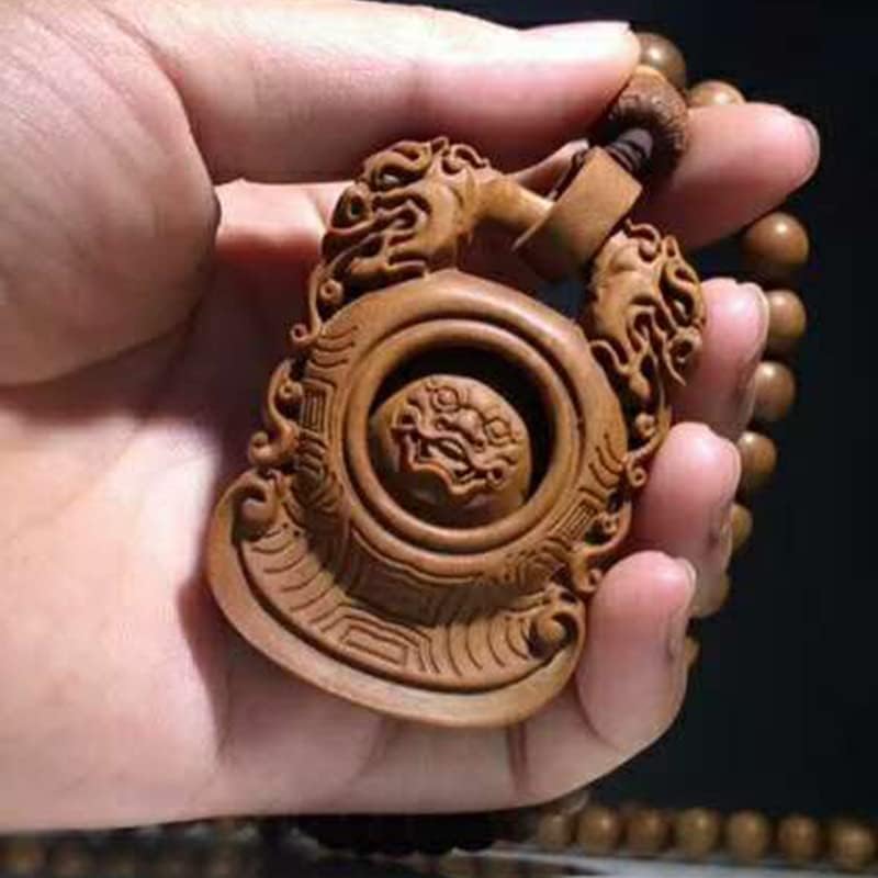 Mascot Wooden Crafts Wood Carving Art Wood Decoration Artwork 印度老山檀香手串貔貅纳福108颗 文玩手串念珠男女 檀木佛珠手链(DIY不沉水8MM老山)