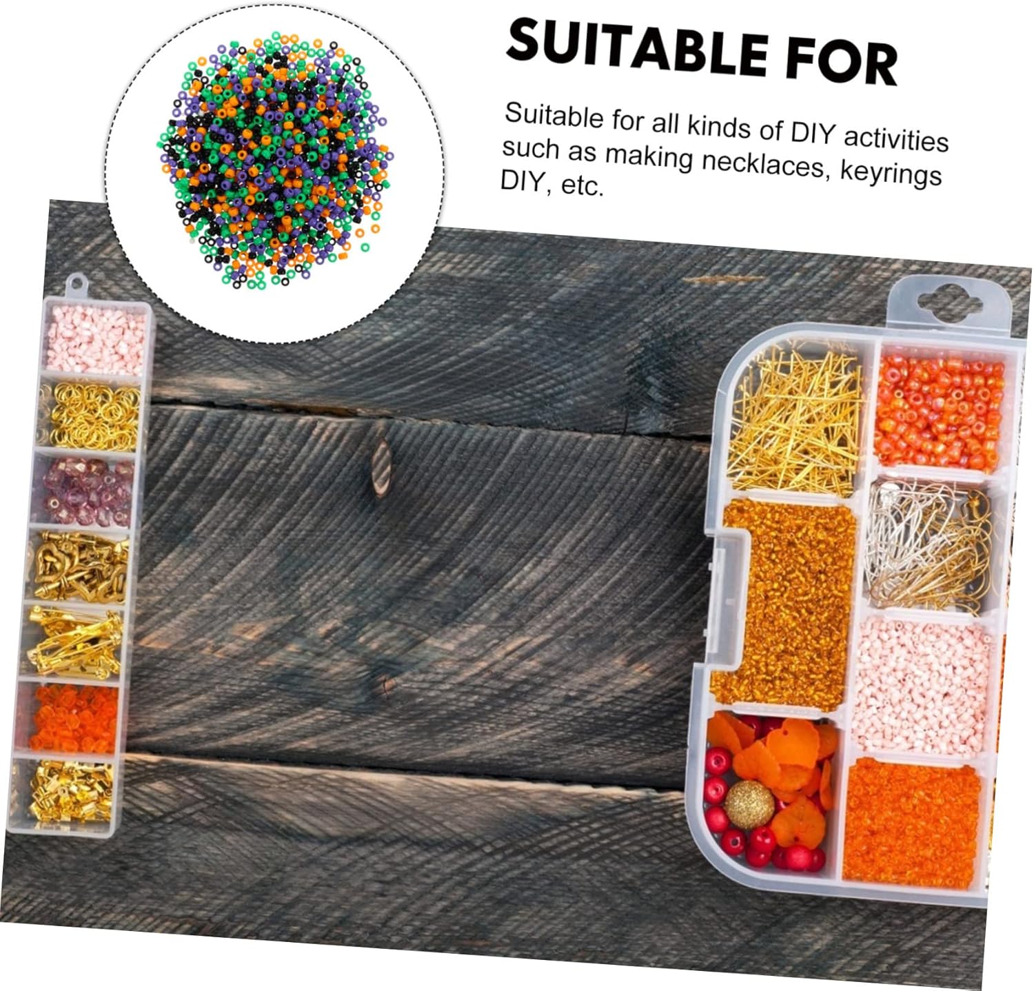 7pcs Halloween Beads Plastic Craft Beads for Jewelry Making Educational Loose for Boys and Girls Approx for Festival Decoration