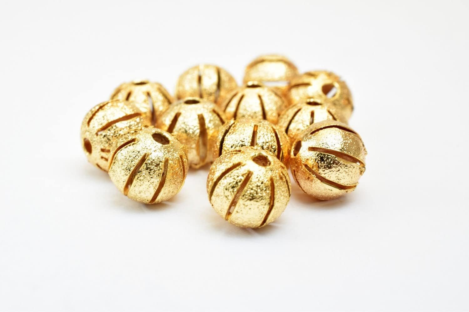 Beaded Jewelry 8mm /7x9mm Gold Filled EP Beads Diamond Cut Round Ball/Roundel Bead GF3333/GF3340 Gold Filled 18K