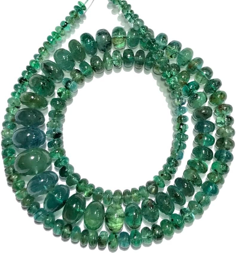 Natural Tourmaline roundelle Smooth Beads 4-9 MM 18 inch Long String Jewelry Making Gemstone Beads for Necklace Bracelet