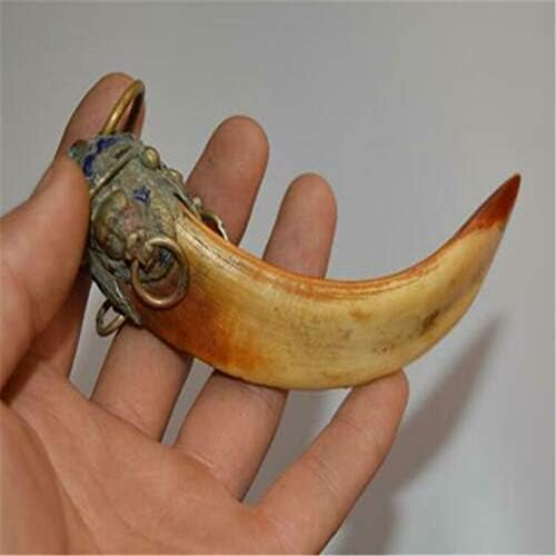 Davitu Beads - Lion a package boar tooth enamel antique town house to ward off bad luck