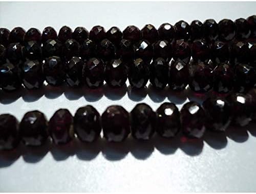 11 inch Strand Natural Garnet 7.5 mm rondelle Faceted Beads for Jewelry Making - Garnet rondelles/Faceted rondelle Beads/rondelle Beads/ 7.5mm Each - 11 inch Strand - 55 Pieces Approx