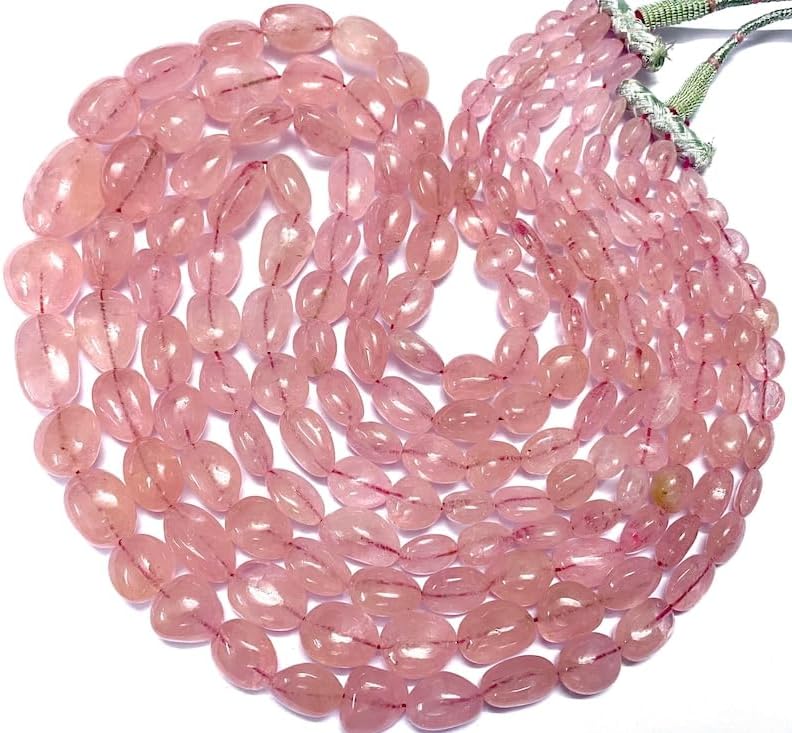 Natural Pink Aquamarine NUGGETS soomth Beads 7X13-10X15MM 22 inch long string jewelry making gemstone beads for necklace bracelet