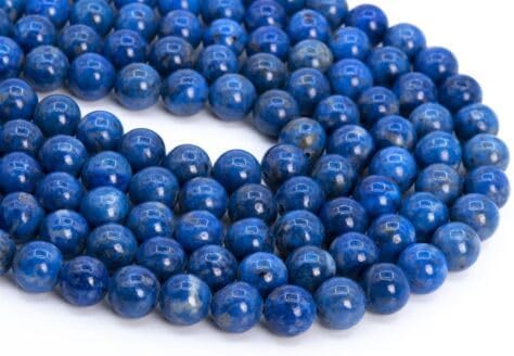 Full Strand 10MM Genuine Natural Denim Blue Lapis Lazuli Beads Grade AA Round Loose Beads Fast Free Supply