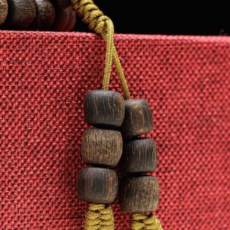 Vietnamese Huian Agarwood Prayer Beads 6×7mm, 29.5g Rich and Oily Milky Sweet Aroma Sinks in Water