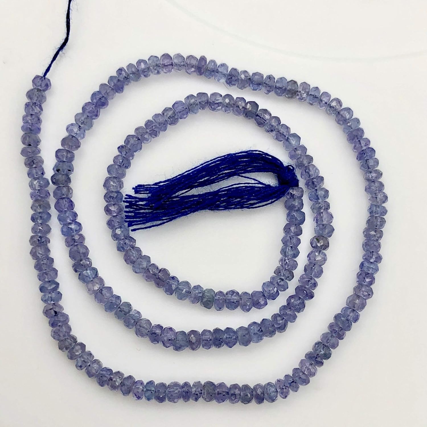 Tanzanite Faceted from 3x1.25mm to 2.5x1mm Roundel Bead 15 inch Strand 109713 for Jewelry Making