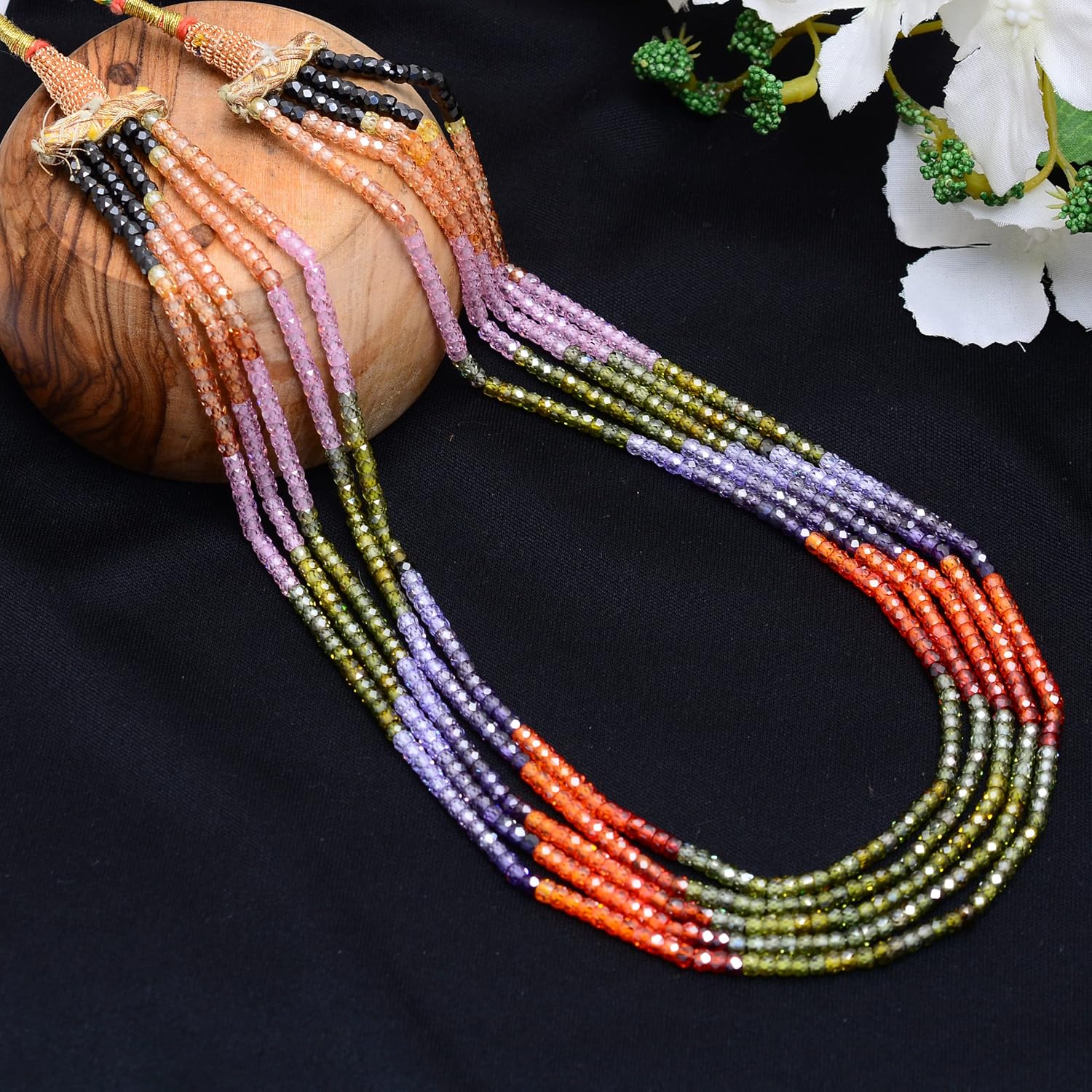 Semi Precious Beads,Cubic Zircon Beads,Cubic Zircon Faceted Beads,Cubic Zircon Micro Faceted Beads,Zircon Multi Corlor Beads,Loose Faceted Beads,Cubic Zircon Beads Necklace,Zircon Beads