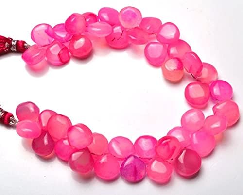 Beads Gemstone 1 Strand Natural 8 Inch Long Strand,Superb Pink Color CHALCENY Smooth Heart Shape Beads Briolettes 10 to 11 MM Code-HIGH-28885
