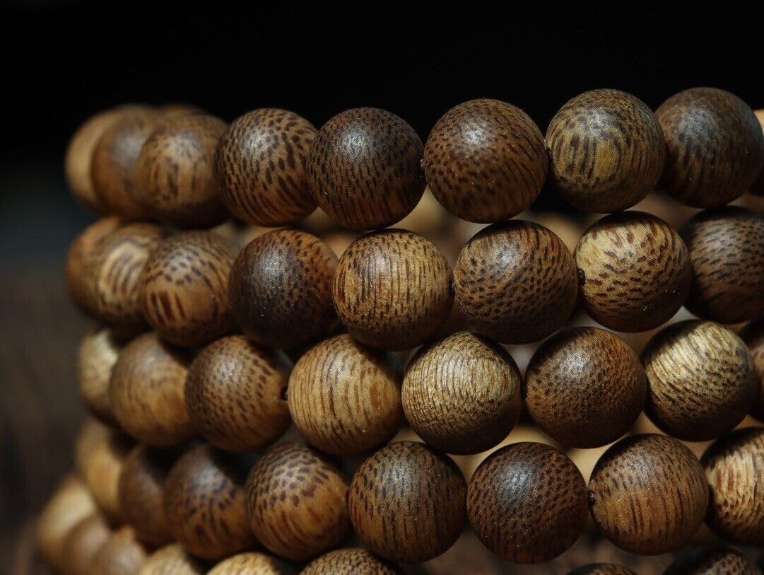 Agarwood 8mm*108pcs Hainan White Chess Sinking Rosary Beads Agarwood Buddha Beads Rosary