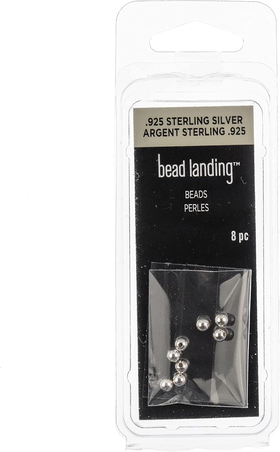 Bead Landing 3mm Sterling Silver Crimp Beads – Jewelry Findings for Bracelets & Necklaces, Silver Finish with Copper Core, 12 Pack