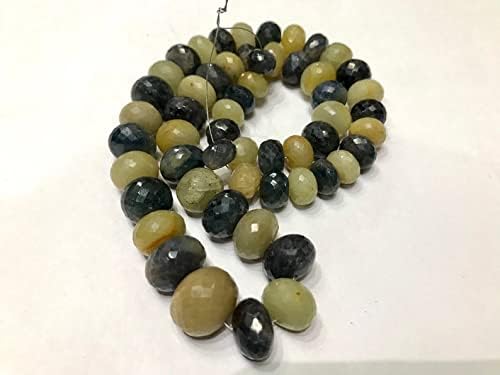 Natural Natural Multi Wonder Sapphire roundelle facated Beads 10-13 mm 18 inch Long String Jewelry Making Gemstone Beads for Necklace Bracelet