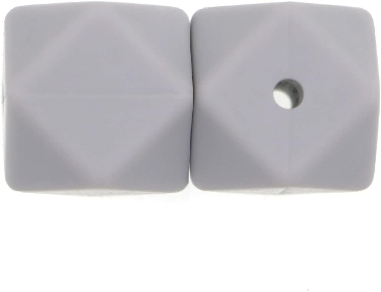 200 Pieces Silicone Beads 17mm, Colorful Hexagon Silicone Beads, Loose Large Hole Silicone Spacer Rubber Beads for Jewelry Making DIY Necklaces Bracelets Crafts (200Pcs Bean Green)