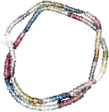 Sexy Fancy Sapphire Faceted Bead Strand 53cts ( 183 Beads ) for Jewelry Making