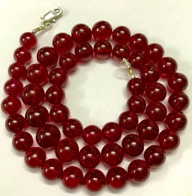 Natural RED Corundum Round soomth Beads 10X11MM 20 inch Long String Jewelry Making Gemstone Beads for Necklace Bracelet