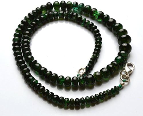 1 strand natural 15 inches stands agems natural emerald transparent smooth roundels beads necklace 3 to 9 mm size