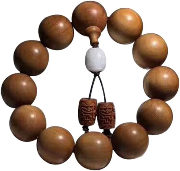 Mascot Wooden Crafts Wood Carving Art Wood Decoration Artwork 印度老山檀香手串富甲天下文玩手串 念珠男女檀木佛珠手链(DIY不沉水20MM老山)