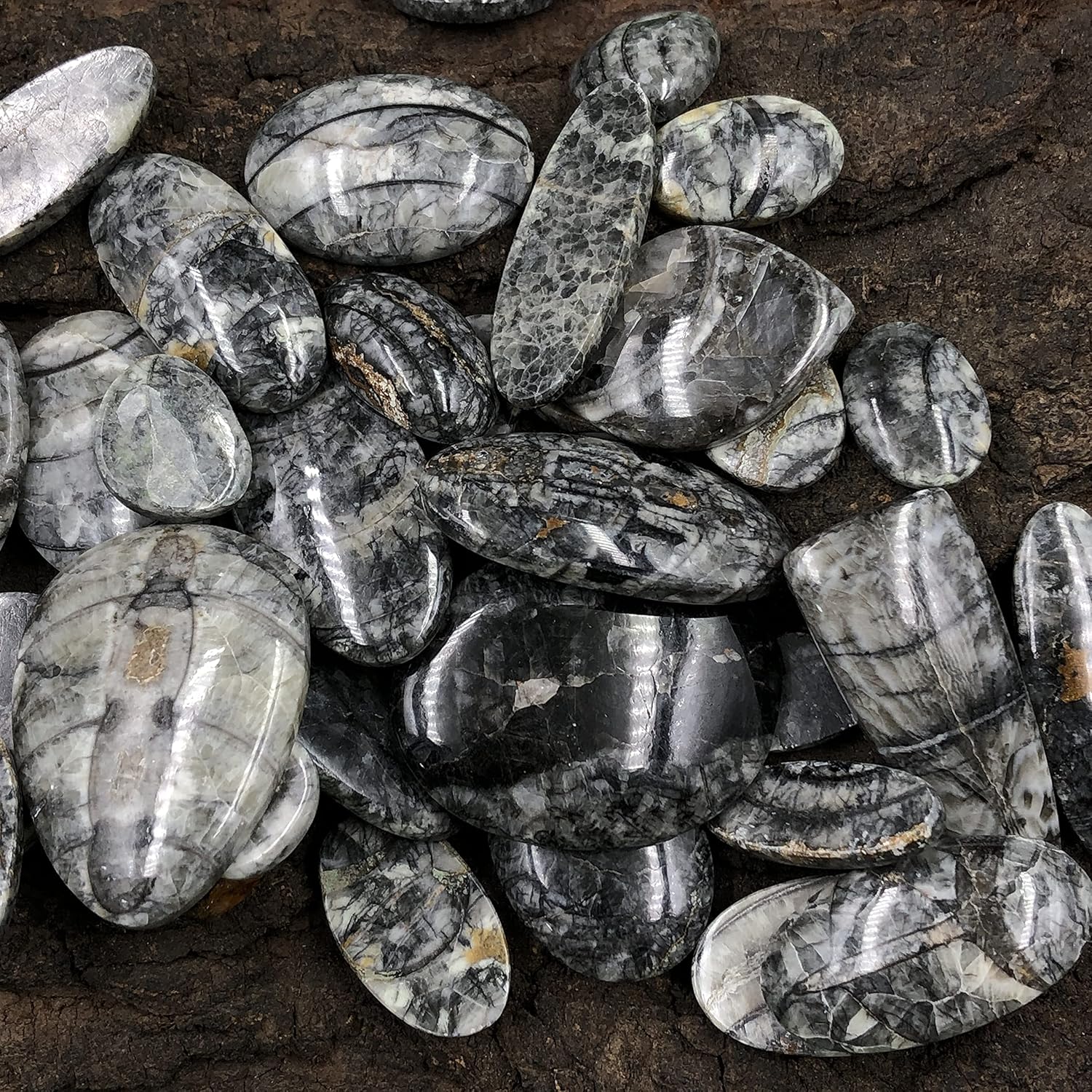 Natural ORTHOCEARS Gemstone Loose Cabochon Lot For Jewelry Making, Loose Gemstone For Ring, Earring & Pendant Necklace, Jewelry Making Cabochons, Healing Gemstones